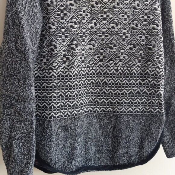 Lucky Brand black & white printed turtleneck sweater - Picture 3 of 4